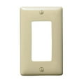 thumbnail image 1 of Hubbell NPJJ26I 1-Gang Decorator GFCI Rocker Switch Wall Plate, Unbreakable Nylon, Jumbo Size, Ivory, 1 of 1