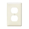 thumbnail image 1 of Hubbell 1-Gang Light Almond Duplex Midsize Nylon Wall Plate NPJ8LAZ, 1 of 1