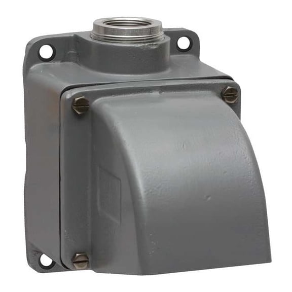 Hubbell Wiring Device-Kellems 4-Way Angle Back Box,15,60/100 A,1.25in MB601002W