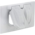 thumbnail image 1 of Hubbell 5180-6 Weatherproof Device Cover, 1 Gang, 4-9/16 In L X 2-13/16 In W, White, 1 of 1