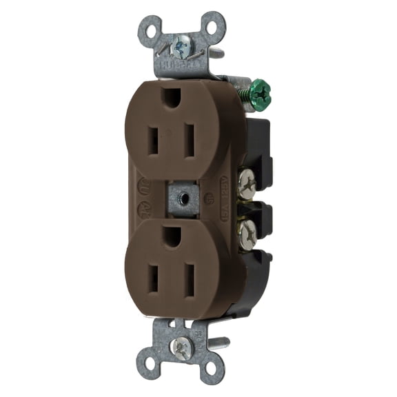 Hubbell 5252AB Wiring Device-Kellems Hubbell-PRO Straight Blade Receptacle
