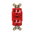 thumbnail image 1 of Hubbell 5362RDB Duplex Receptacle Spec Grade 2 Pole 3 Wire Grounding, Red (10 Pack), 1 of 1