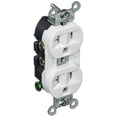 thumbnail image 1 of Hubbell 5362W Receptacle, Duplex Straight Blade, Hubbel-Pro, 20A, 125V, SM, White, 1 of 2