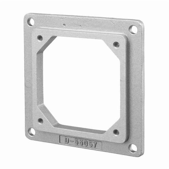 Hubbell Wiring Device-Kellems Adapter Plate, Cast Aluminum, Metallic HBL26402