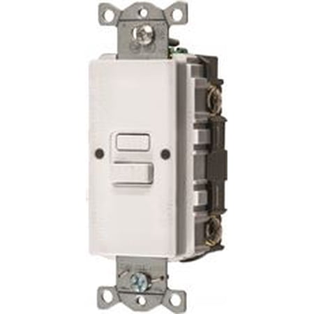 Hubbell Autoguard Commercial Blank Face Gfci Receptacle, White, 125 Volts, 20 Amps