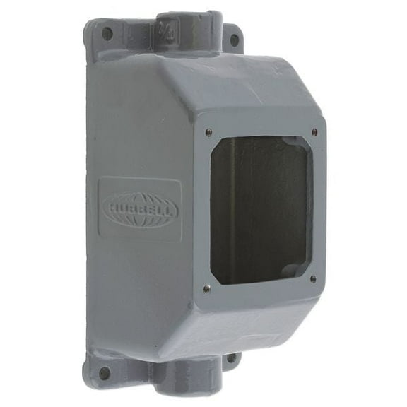 Hubbell Wiring Device-Kellems Back Box,Straight,20/30 A,1in FT302W