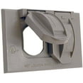 thumbnail image 1 of Hubbell Weatherproof Duplex Cover 5180-0 - Horizontal Single Gang - Two Pack, Gray, 1 of 1