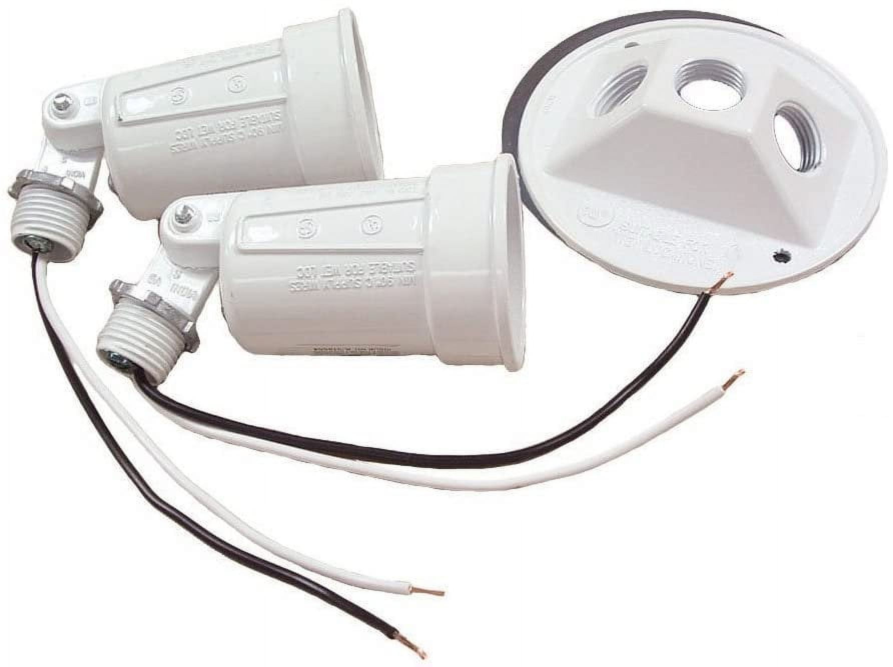 Hubbell Weatherproof Lamp Holder Par38 Light Socket 5625-1 - Metal - White