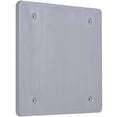 thumbnail image 1 of Hubbell Blank Wall Plate Cover - Nonmetallic, Weatherproof, 2 Gang - Gray, 1 of 1