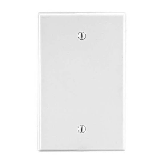 Blank Box Mount Wall Plate, Number of Gangs: 1 Plastic, Satin Finish, White