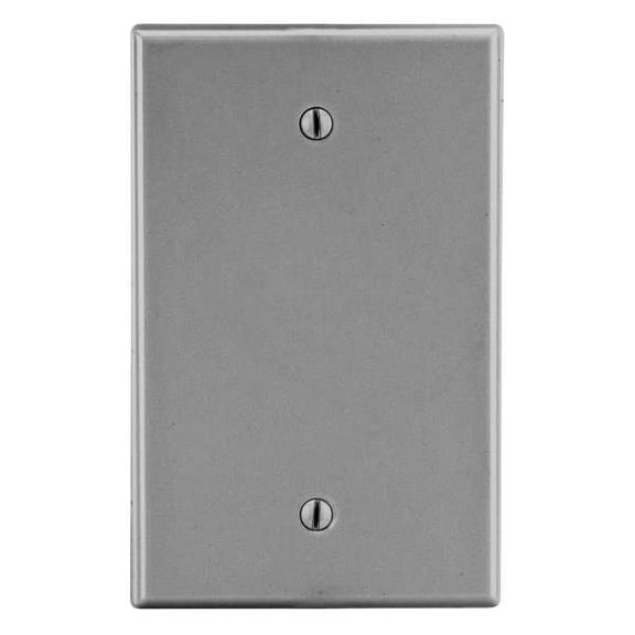 Hubbell Wiring Device-Kellems BlnkBxMntWllPlt,Stnd;Gray,1Gng,Smth Stn P13GY