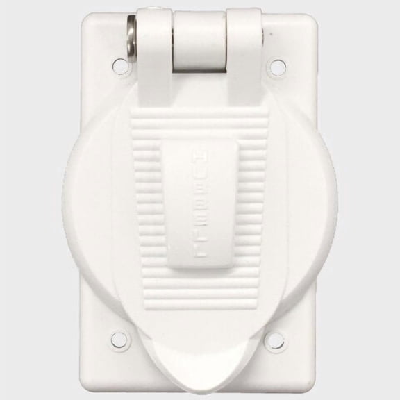 Hubbell Boat Lift Cover Plate HBL74CM25WOAW | 20/30A White