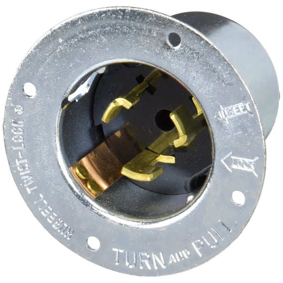 Hubbell CS8375 Locking Inlet, 50 amp, 3 Phase 250V, 3 Pole 4 Wire CA3