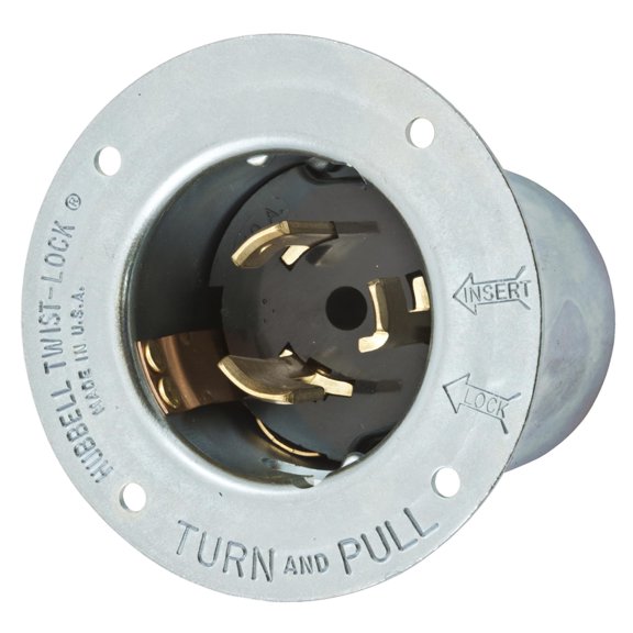 Hubbell CS8475 Locking Inlet, 50 amp, 480V J101