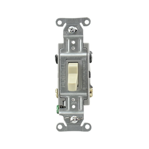 Hubbell CSB420I 4-Way Switch 20A 120/277V Spec Grade Back & Side Wire, Ivory