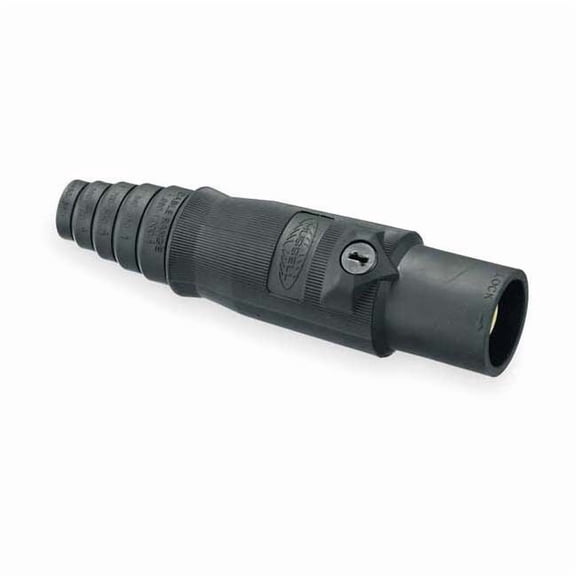 Hubbell Wiring Device-Kellems Connector,Double Set Screw,Blk,Male HBL400MBK