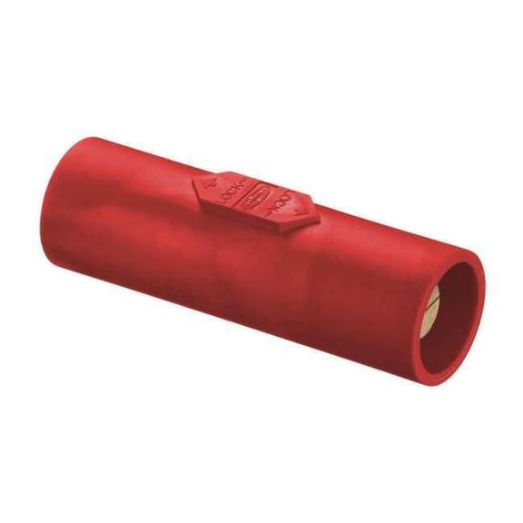 Hubbell Wiring Device-Kellems Double Connector, 600VAC/250VDC, Red HBLDMR