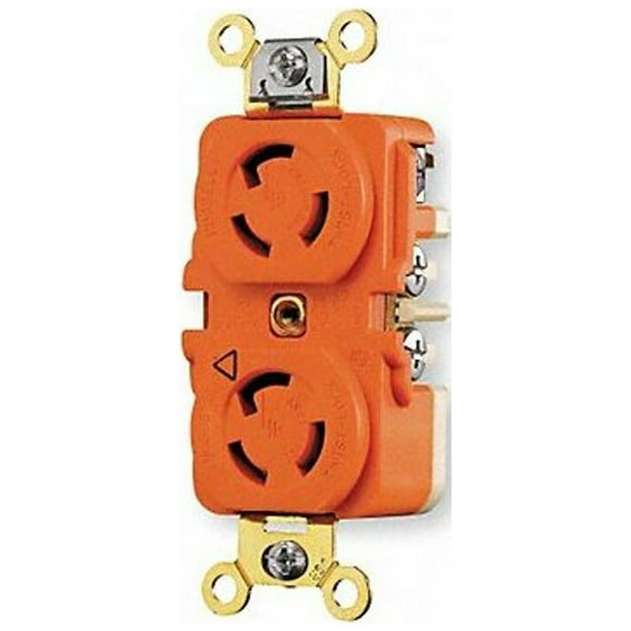 Hubbell Wiring Device-Kellems DplxLckRecpt,15A;Org;Thrmpl,L6-15R,1Gng IG4700A