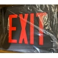 Hubbell DualLite SESRB Die Cast Aluminum LED Exit Sign, Black with Red