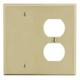 thumbnail image 1 of Hubbell Wiring Device-Kellems Duplex/Blank Wall Plate,Ivory P138I, 1 of 1