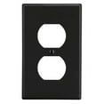 thumbnail image 1 of Hubbell Wiring Device-Kellems Duplex Receptacle Wall Plate,Black P8BK, 1 of 1