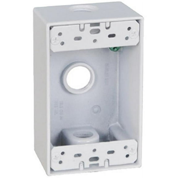 Hubbell Electrical FSB50-3-W 1 Gang Rectangular Outlet Box- White