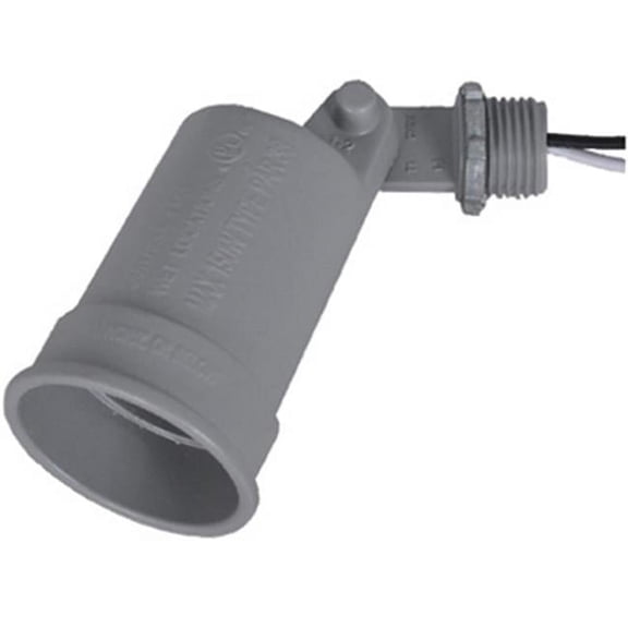 Hubbell Electrical LH150-2X Porcelain Lampholder Socket- Gray