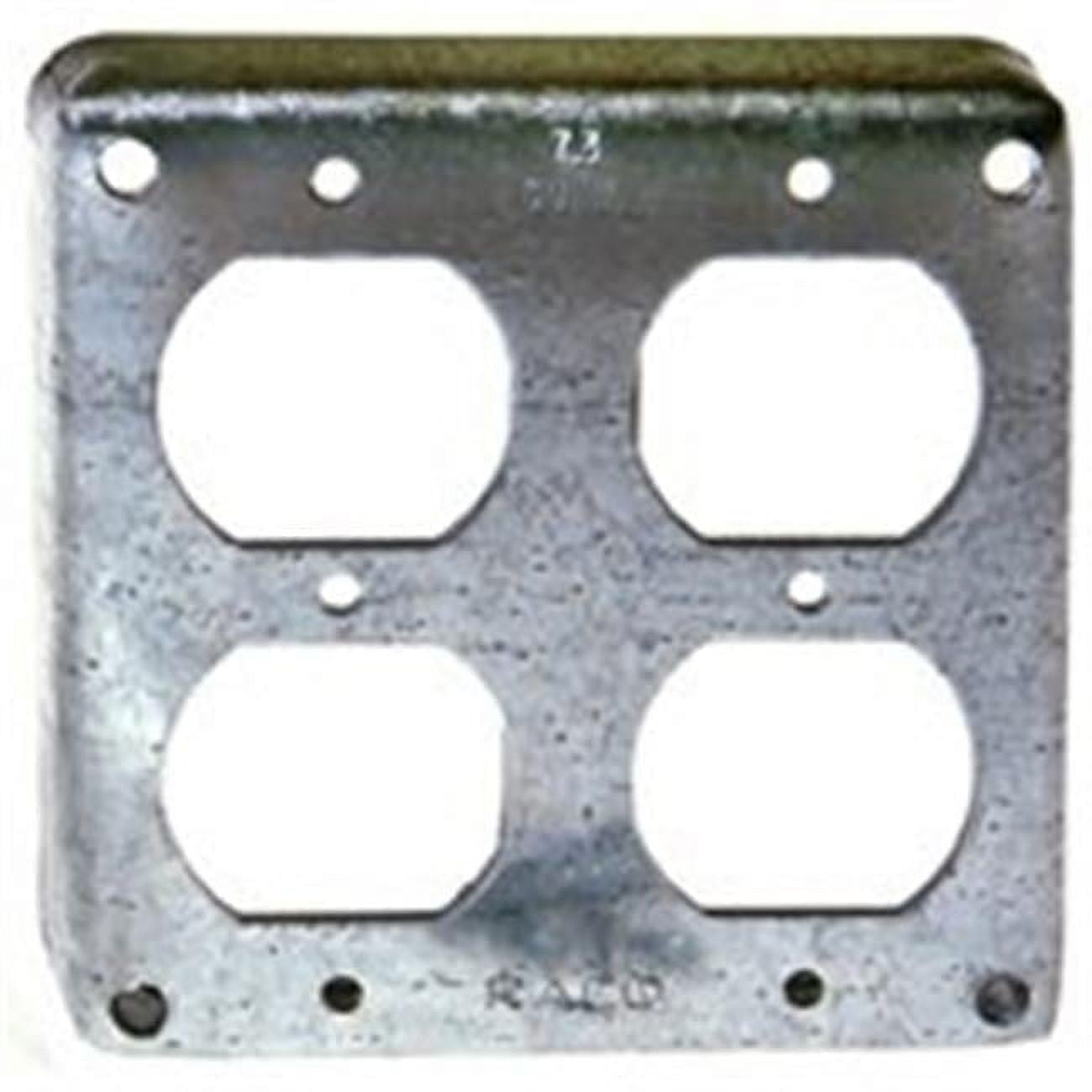 Durable Pre-Galvanized Steel 2 Gang Duplex Cover
