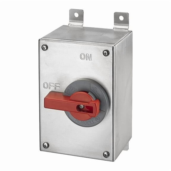 Hubbell Wiring Device-Kellems EnclosedDisconSw,NoFuse,30A,304StainStl HBLDS3SS
