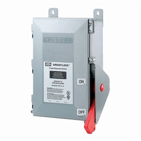 Fusible, Disconnect Switch, Heavy Duty, 600 V, 3PST FDS60