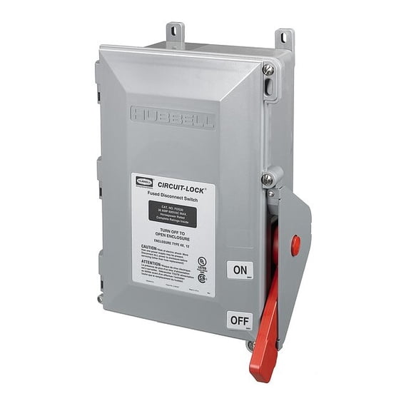 Fusible, Disconnect Switch, Heavy Duty, 600 V, 3PST, NEMA 12K, 4, 4X