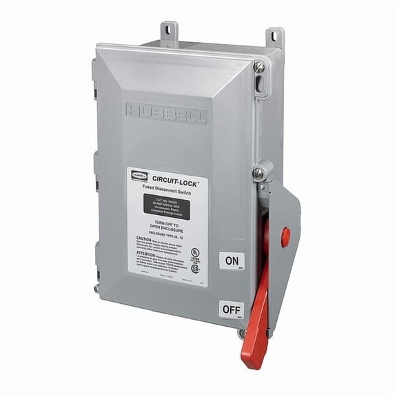 Fusible, Disconnect Switch, Heavy Duty, 600 V, 3PST, NEMA 12K, 4, 4X