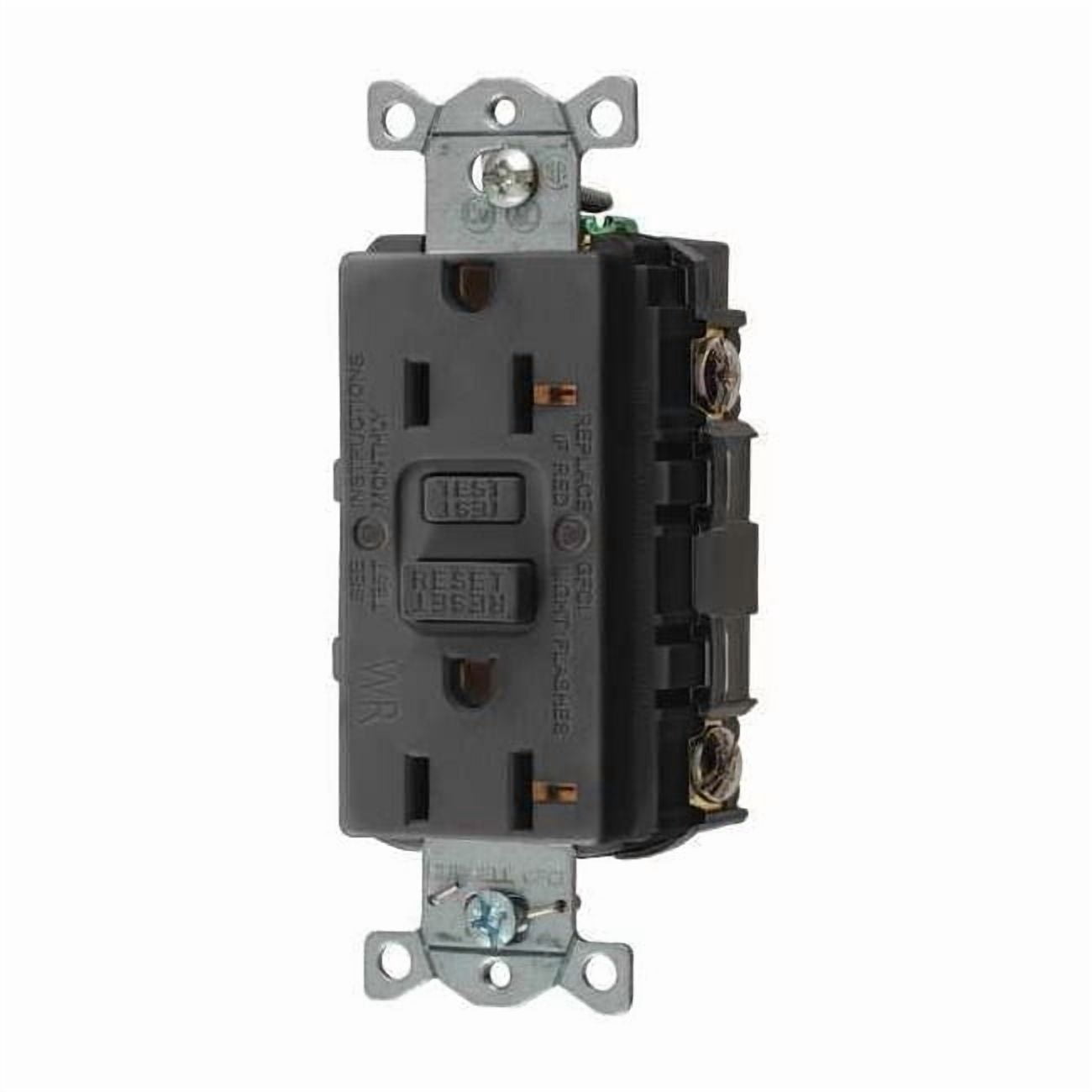 Hubbell Wiring Device-Kellems GFCI Rceptcle, Commer., Blk, 20A, 1 HP GFRWR20BLK
