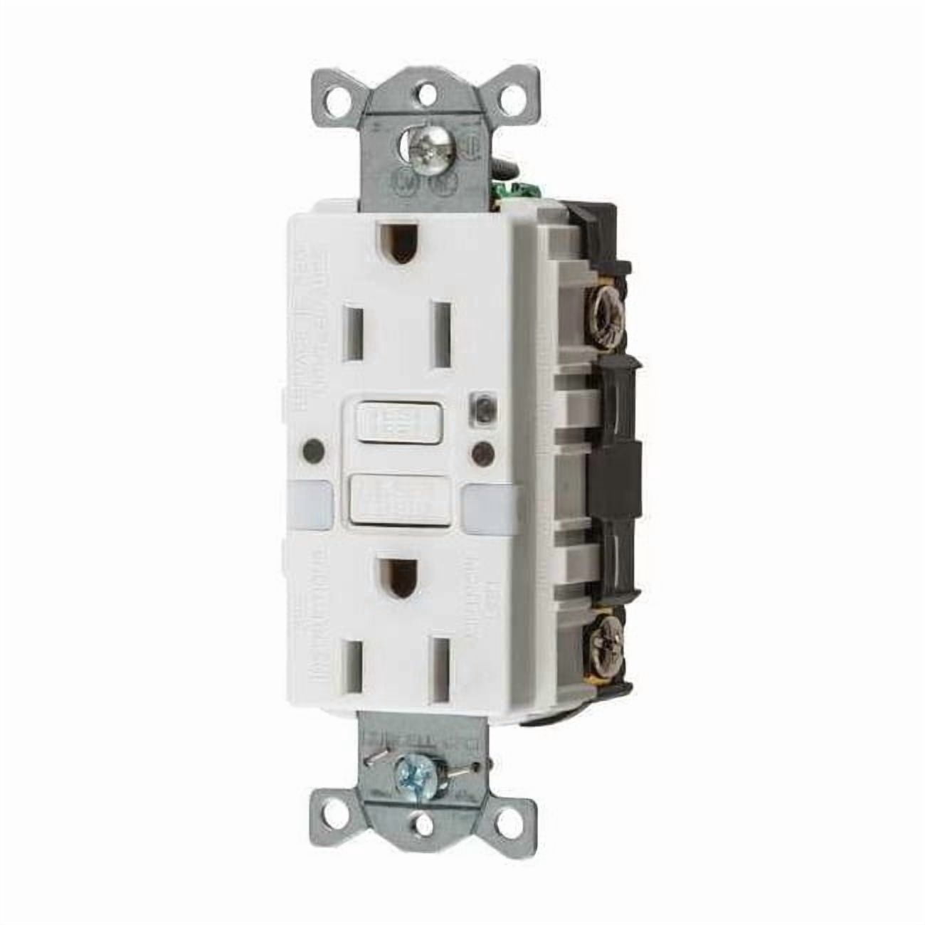GFCI Rceptcle, Commer., Wht, 15A, 0.5 HP GFRST15WNL