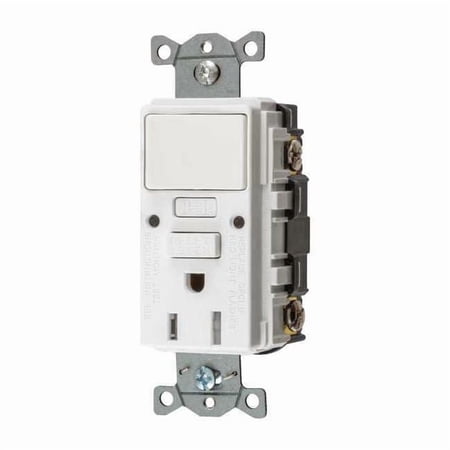 Hubbell Wiring Device-Kellems GFCI Rceptcle, Commer., 15A, 0.5 HP GFSPST15W