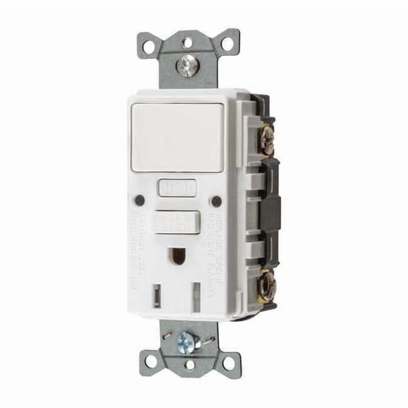 Hubbell Wiring Device-Kellems GFCI Rceptcle, Commer., 15A, 0.5 HP GFSPST15W