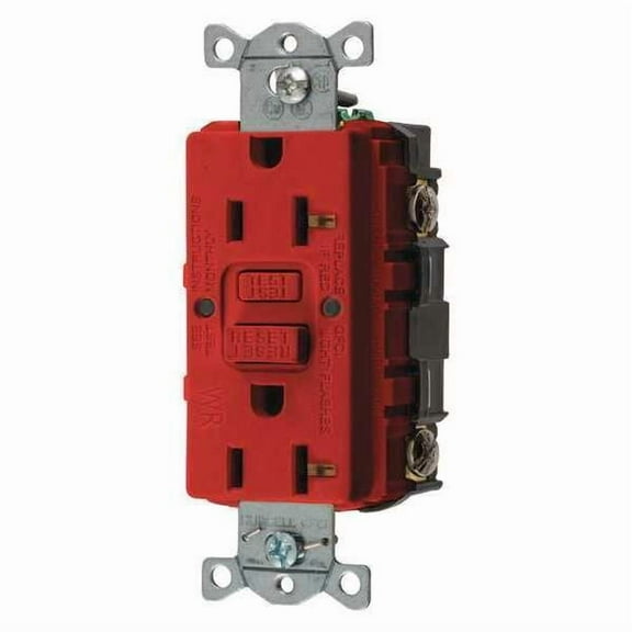 Hubbell GFTRST15AL Almond Self-Testing Tamper Resistant GFCI Receptacle 15A