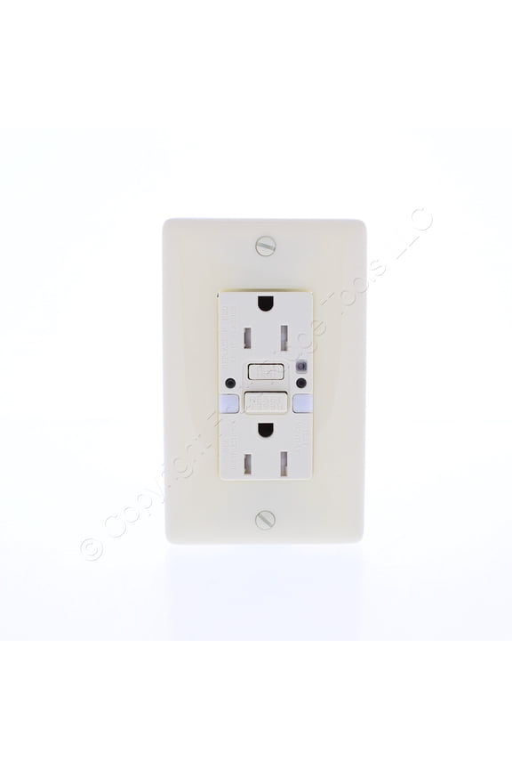 GFTRST15ALNL Almond SelfTest GFCI Outlet Nightlight Tamper Resistant 15A
