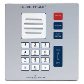 Hubbell Gai-Tronics Cleanroom Telephone,Flush-Mount 295-001F