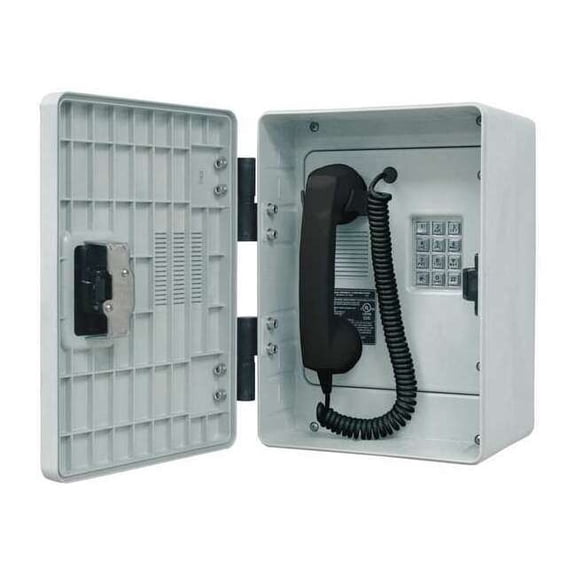 Hubbell Gai-Tronics Telephone, Weatherproof, Single Line 256-001