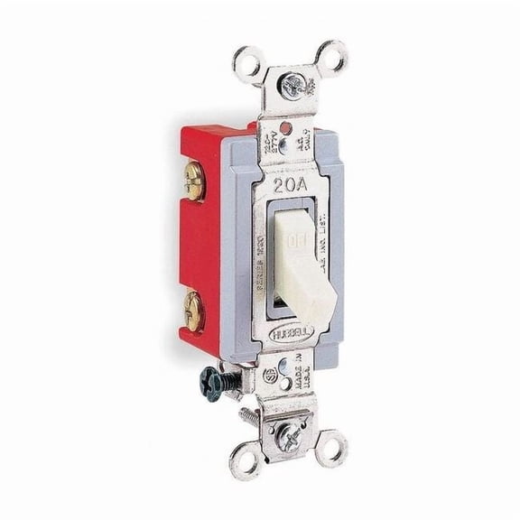 Hubbell Wiring Device-Kellems Illuminated Wall Switch,3-Way,15A,Ivory HBL1203IL