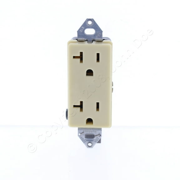 Hubbell HBL2162IM2 Brown Heavy Duty Receptacle Duplex Outlet NEMA 5-20R 20A