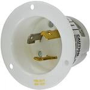 Hubbell HBL2615 LKG FLG-INLT 30A 125V L5-30P WH
