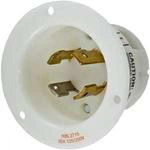 Hubbell HBL2715 LKG FLG-INLT 30A 125/250V L14-30P WH