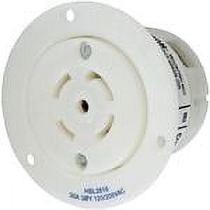 Hubbell HBL2816 LKG FLG-RCPT 30A 3P120/208V L21-30R WH