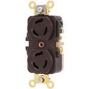 Hubbell HBL4550 LKG DUP RCPT 15A 250V L6-15R BK