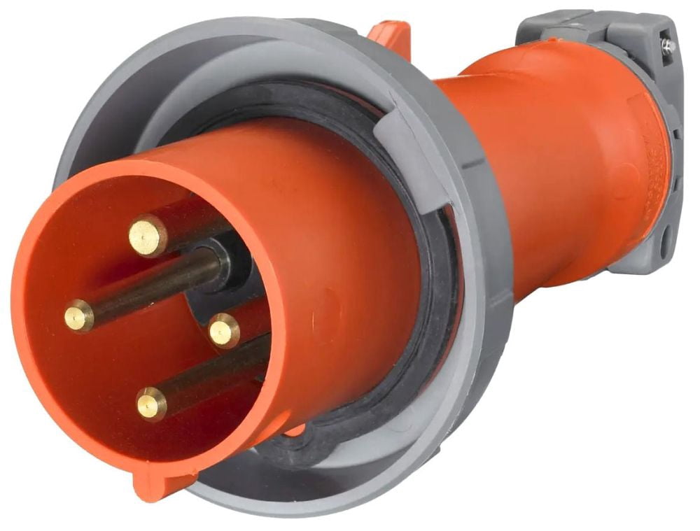 Hubbell Wiring Device-Kellems IEC Pin and Sleeve Plug,60 A,Orange,3Pl ...