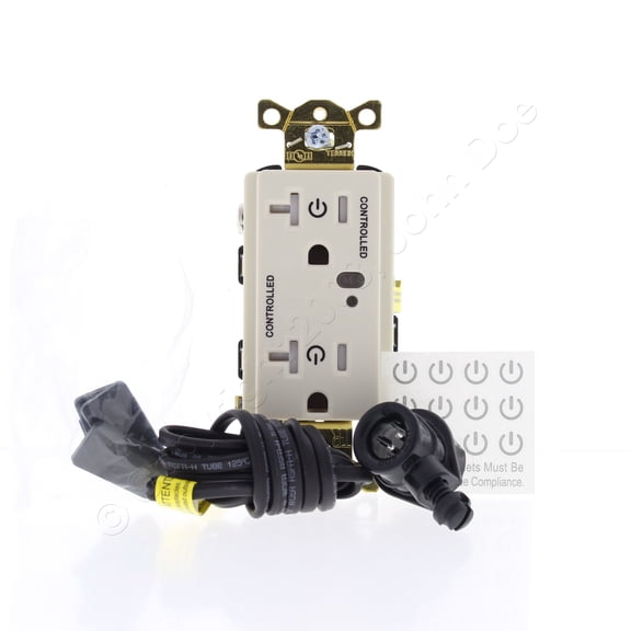 Hubbell HBL5362LC2LA Lt Almond Industl TR 2/2 CONTROLLED Switched Receptacle 20A