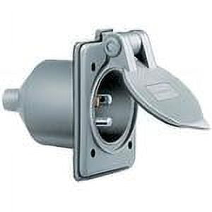 Hubbell HBL61CM64 MARINE HULL INLET 15A 125V 5-15P GY