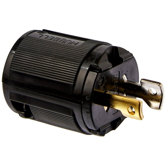 Hubbell HBL7465V Locking Plug, Midget, 15 amp, 125V, Ml-1P